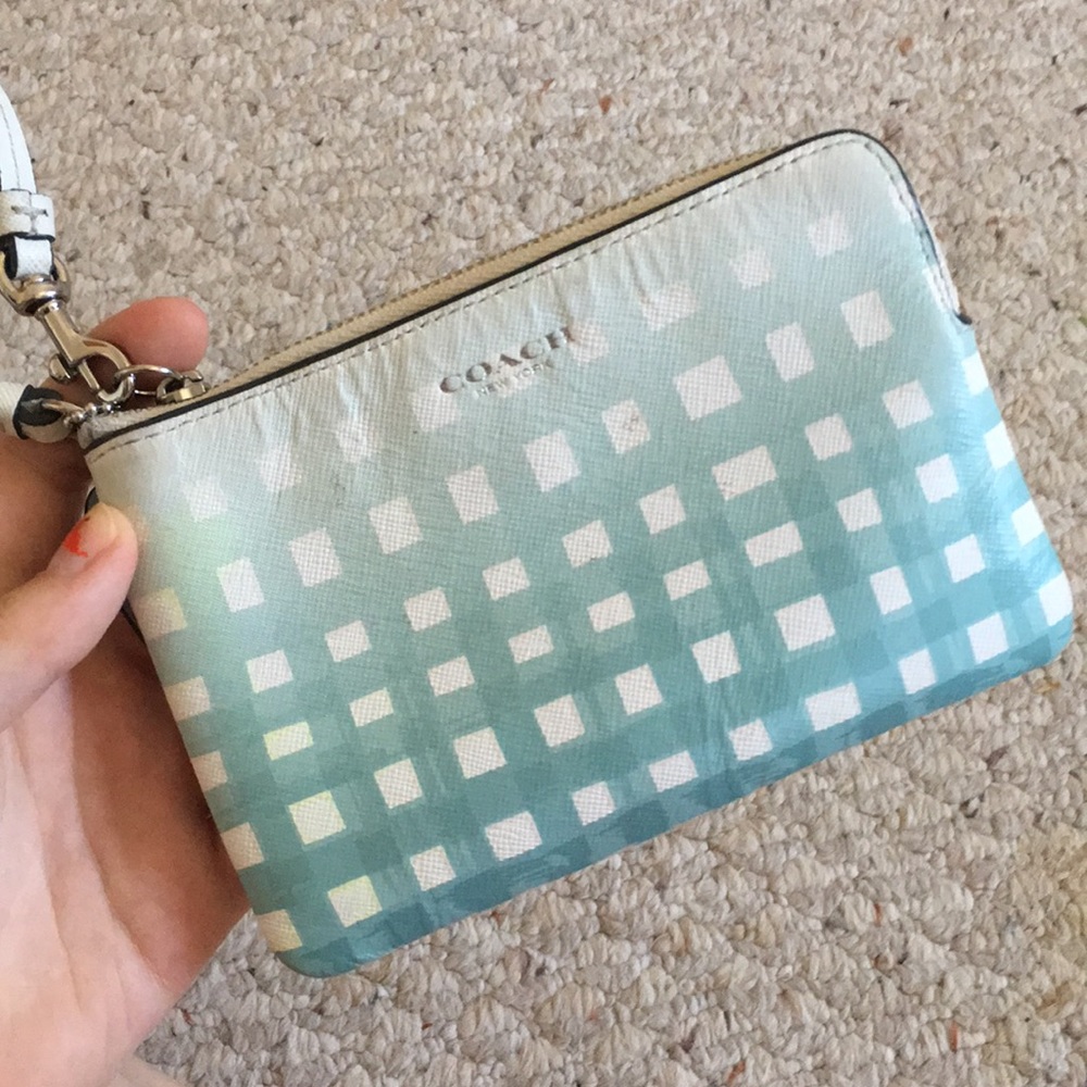 Ombré Coach wristlet clutch